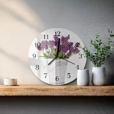 Runde wanduhr Lavendel
