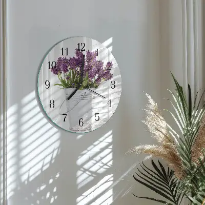 Runde wanduhr Lavendel