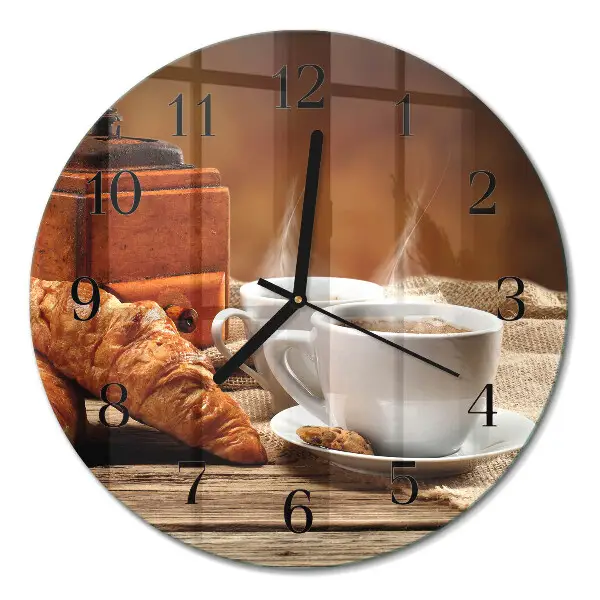 Runde wanduhr aus glas Kaffeemühle
