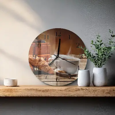 Runde wanduhr aus glas Kaffeemühle