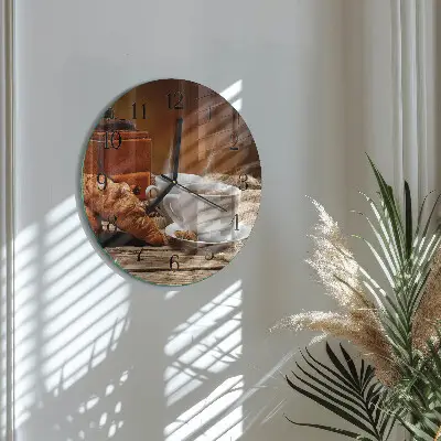 Runde wanduhr aus glas Kaffeemühle