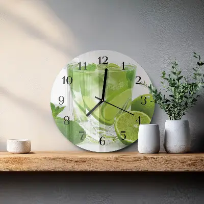 Runde wanduhr Kalziumkarbonat
