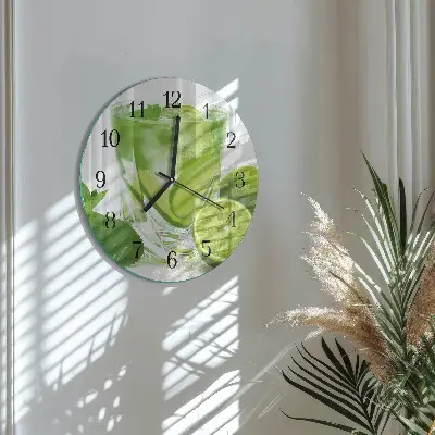 Runde wanduhr Kalziumkarbonat