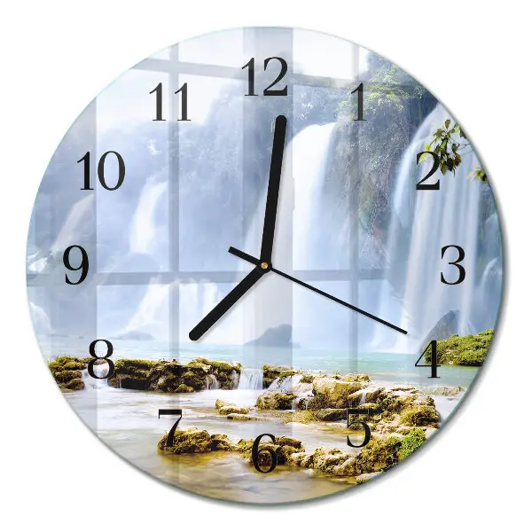 Runde wanduhr Wasserfall