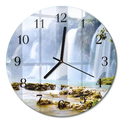 Runde wanduhr Wasserfall