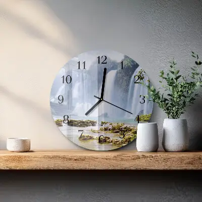 Runde wanduhr Wasserfall