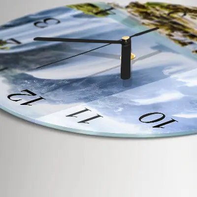 Runde wanduhr Wasserfall