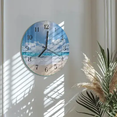 Wanduhr glas rund Meer