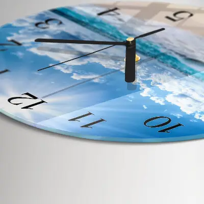 Wanduhr glas rund Meer