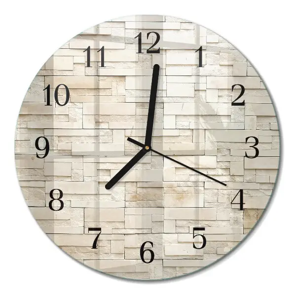 Runde wanduhr Steinmauer