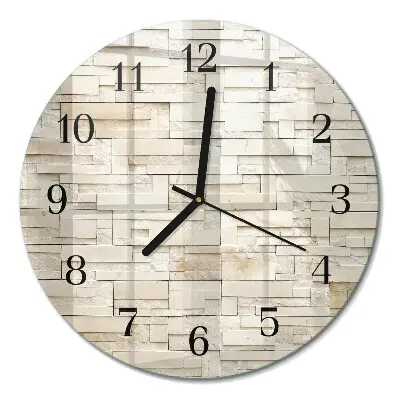 Runde wanduhr Steinmauer