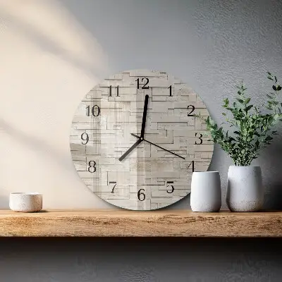 Runde wanduhr Steinmauer