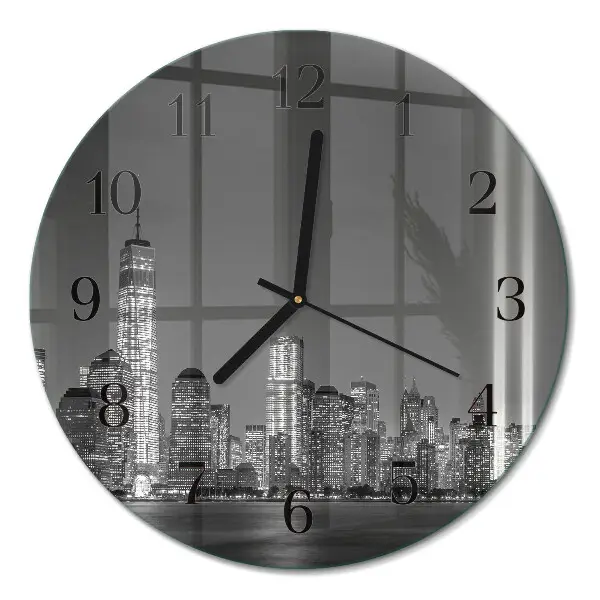 Glas wanduhr mit motiv rund Horizont