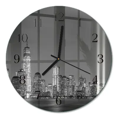 Glas wanduhr mit motiv rund Horizont