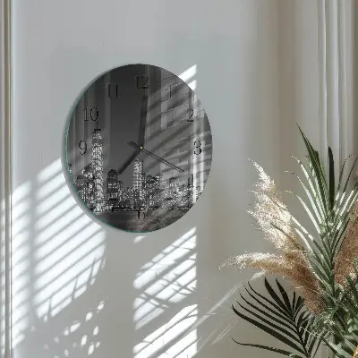 Glas wanduhr mit motiv rund Horizont