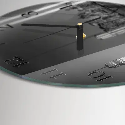 Glas wanduhr mit motiv rund Horizont