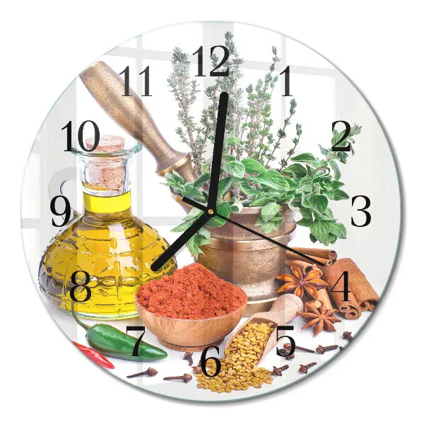 Runde wanduhr Gewürze