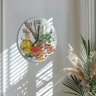 Runde wanduhr Gewürze