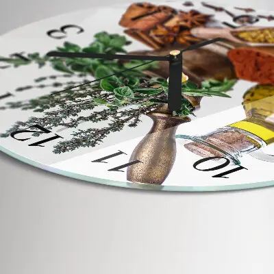Runde wanduhr Gewürze