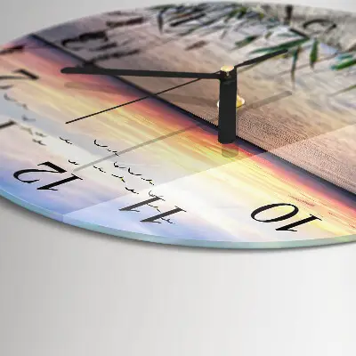 Glas wanduhr mit motiv rund See