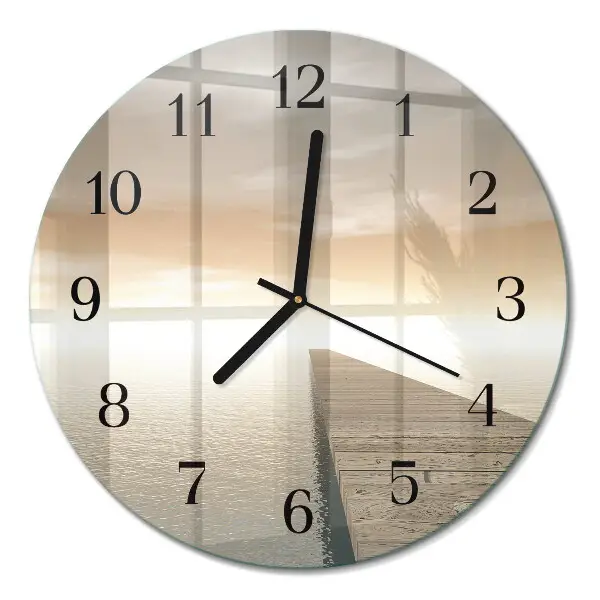 Wanduhr glas rund Pier