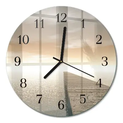 Wanduhr glas rund Pier