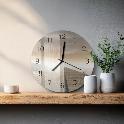 Wanduhr glas rund Pier