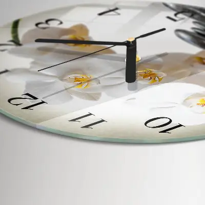 Runde wanduhr Orchidee