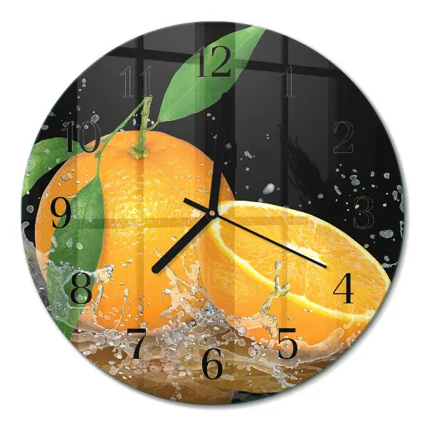 Runde wanduhr Orangen