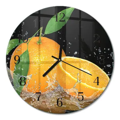 Runde wanduhr Orangen