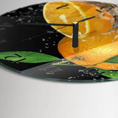 Runde wanduhr Orangen