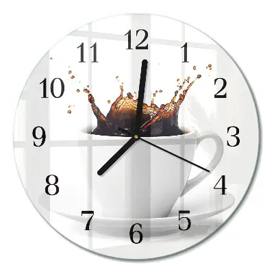 Runde wanduhr Kaffee
