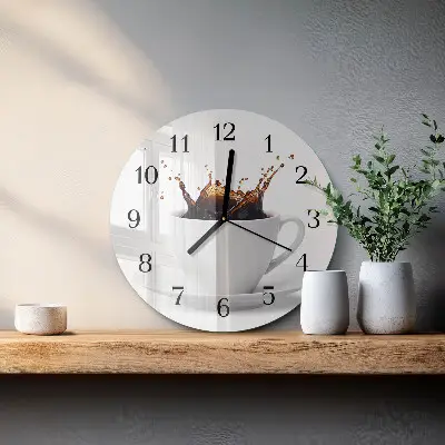 Runde wanduhr Kaffee