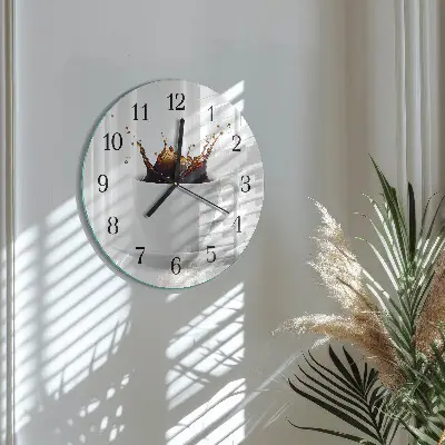 Runde wanduhr Kaffee