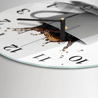 Runde wanduhr Kaffee