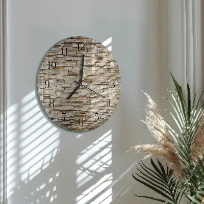 Runde wanduhr aus glas Klinker