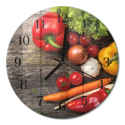 Runde wanduhr Gemüse