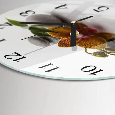 Runde wanduhr Orchidee