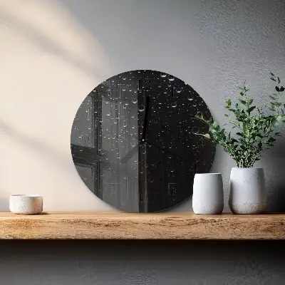 Wanduhr glas rund Tropfen