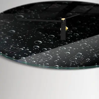Wanduhr glas rund Tropfen