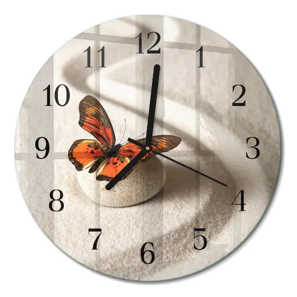Runde wanduhr Schmetterling