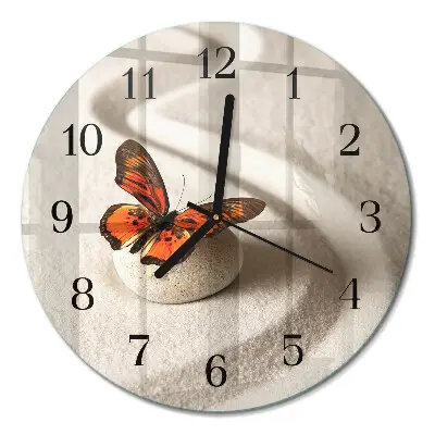 Runde wanduhr Schmetterling