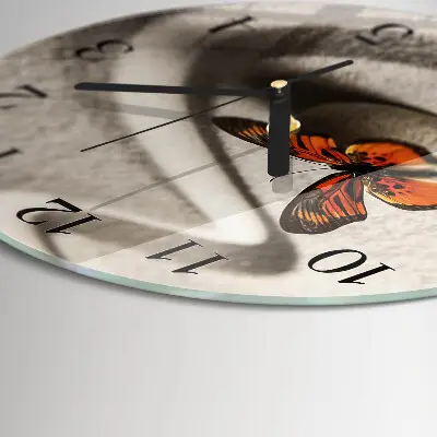 Runde wanduhr Schmetterling