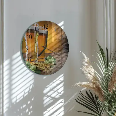 Glas wanduhr mit motiv rund Gläser Bier
