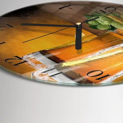 Glas wanduhr mit motiv rund Gläser Bier
