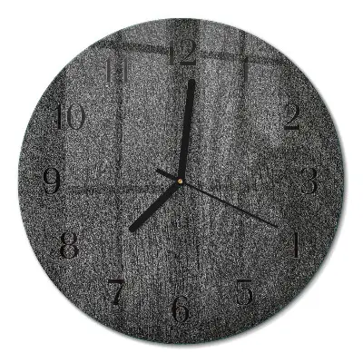 Runde wanduhr aus glas Holz