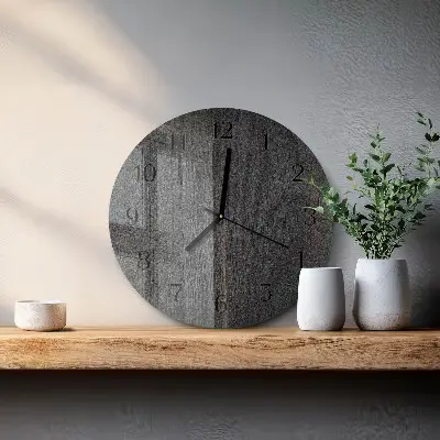 Runde wanduhr aus glas Holz