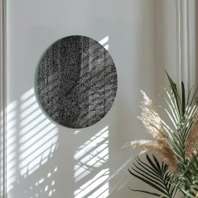 Runde wanduhr aus glas Holz