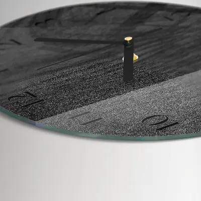 Runde wanduhr aus glas Holz