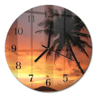 Runde wanduhr Palme